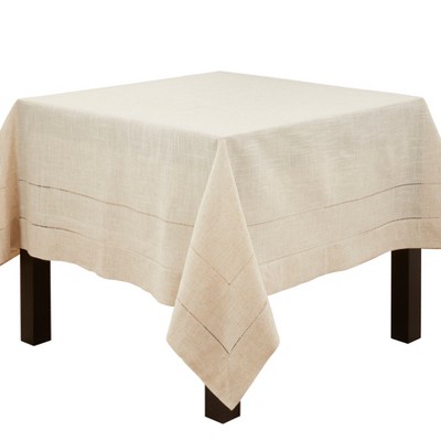 Saro Lifestyle Linen Blend Toscana Double Hemstitched Tablecloth