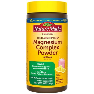 Nature Made Magnesium Complex Dietary Supplements Powder - 3.38oz/30ct