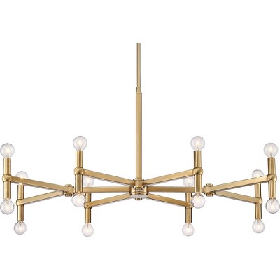 Possini Euro Design Marya Satin Brass Chandelier 37" Wide Modern 24-Light Fixture for Dining Room House Foyer Kitchen Island Entryway Bedroom Home