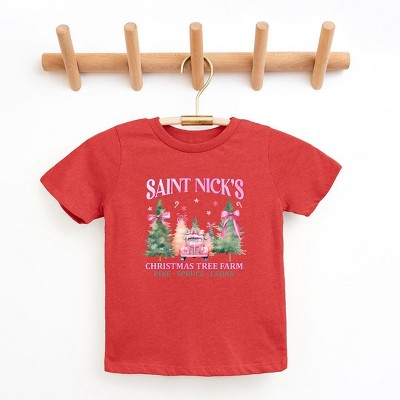 The Juniper Shop Coquette St. Nick's Tree Farm Toddler Short Sleeve Tee