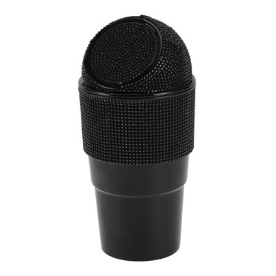 Unique Bargains Car Trash Can Rhinestones Portable Car Cup Holder Trash Bin 1 Pcs