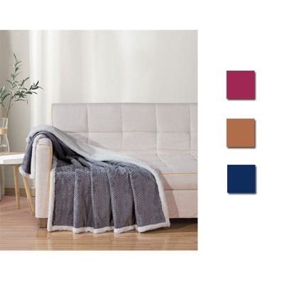 Sheridan Ultra Warm and Comfortable Braided Faux Shearling Throw 50"x60"