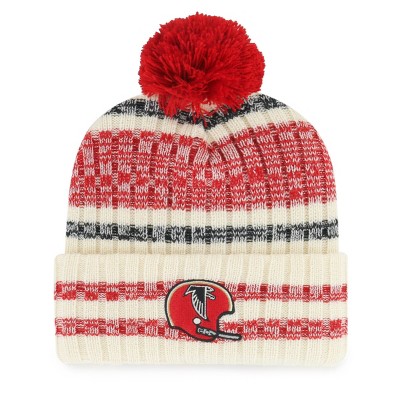 NFL Atlanta Falcons Creampuff Knit Beanie: Team Logo Sports Hat, Adult One Size