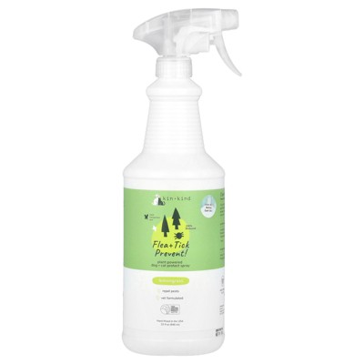 Kin+Kind Flea + Tick Prevent!, Plant Powered Dog + Cat Protect Spray, Lemongrass , 32 fl oz (946 ml)