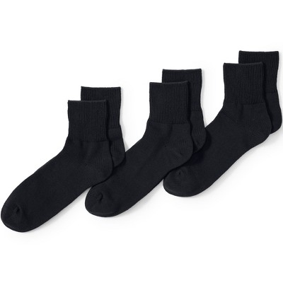 Lands' End Men's Rib Quarter Socks 3 Pack