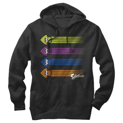 Men's Nintendo Splatoon Inkling Squid Rainbow Pull Over Hoodie