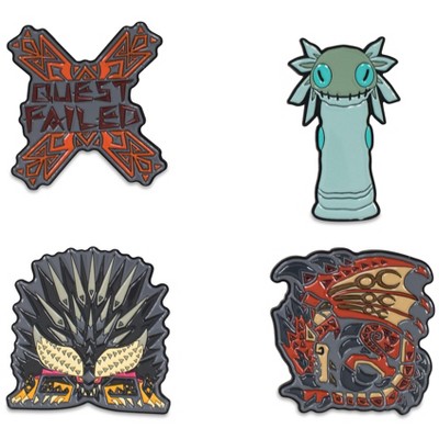 Toynk Monster Hunter: World Collectible Enamel Pins | Set of 4 | Toynk Exclusive