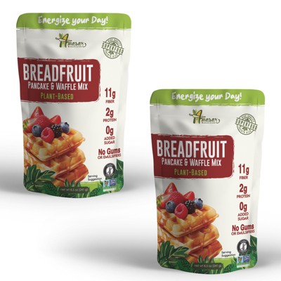Amasar Breadfruit Pancake and Waffle Mix, Gluten-Free Non-GMO High-Fiber No Sugar Added, Best for Pancakes Crispy Waffles, 8.5 Oz