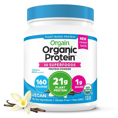 Orgain Organic Vegan Protein & Superfoods Organic Plant Based Powder - Vanilla - 18oz