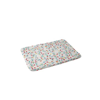 Ninola Design Christmas Lights Memory Foam Bath Rug - Deny Designs