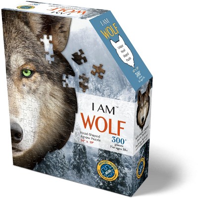 Madd Capp Puzzles: I AM Wolf - 300 Pieces - Animal Shaped Jigsaw Puzzle