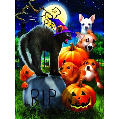 Sunsout Don't mess with Kitty 1000 pc Halloween Jigsaw Puzzle 28920