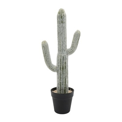 Gulches 8x5x24.5"H Artificial Saguaro Cactus in Black Pot