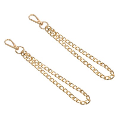 Unique Bargains Alloy Durable Removable Buckles Replacement Purse Chain Strap 2 Pcs
