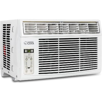 Commercial Cool Window Air Conditioner 8000 BTU, Cools Up to 350 Square Feet, AC Unit with Remote Control, 3 Cooling Speeds & Fan Only Function, White