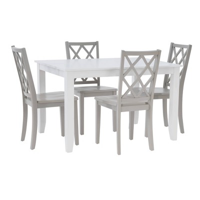 Powell 5pc Shelby Rectangle Counter Height Dining Set Gray