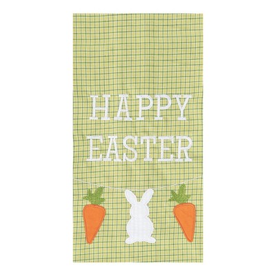 C&F Home "Happy Easter" Bunny  Rabbit w/ Carrots Cotton Kitchen Dishtowel