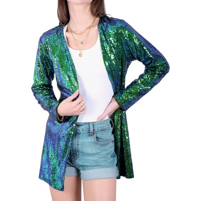 Anna-Kaci Women's Sequin Fashion Jacket Open Front Coat Blazer Party Cocktail Outerwear Cardigan