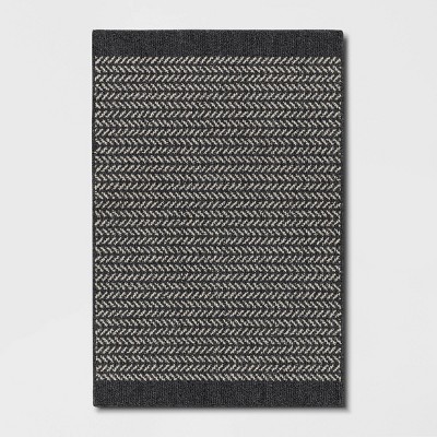 Washable Herringbone Rug Gray - Threshold™