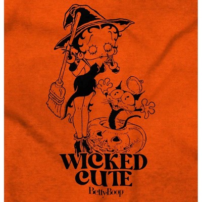 Halloween Betty Boop Wicked Cute Women Crewneck Sweatshirt Brisco Brands