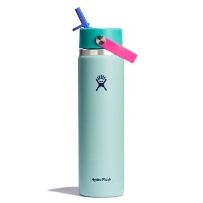 Hydro Flask 24oz Wide Mouth Flex Straw Water Bottle Polar Plunge: Vacuum-Insulated, Leakproof, Dishwasher-Safe