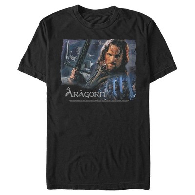 Men's The Lord of the Rings Two Towers Aragorn Ready for Battle T-Shirt