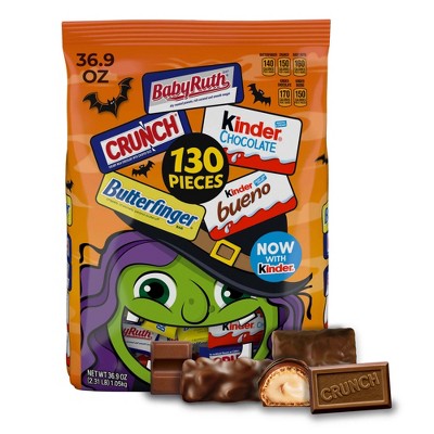 Butterfinger Assorted Kinder Chocolates  Halloween Variety Mix Candy - 36.1oz/130ct
