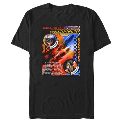 Men's Star Wars: A New Hope Jabba the Hutt Presents Podracing Poster T-Shirt