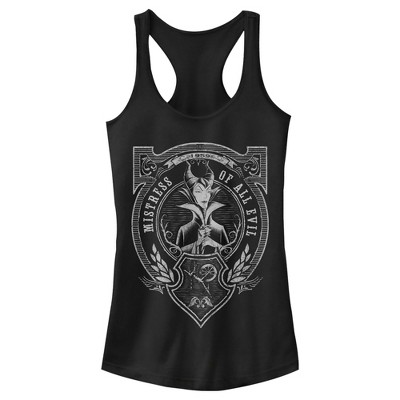 Juniors Womens Sleeping Beauty Maleficent Mistress of all Evil Racerback Tank Top