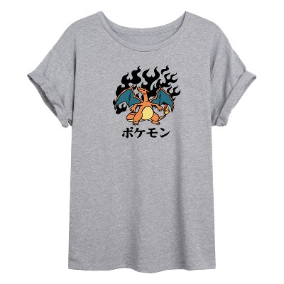 Women's - Pokémon - Charizard Flash Fire Oversized Graphic T-Shirt