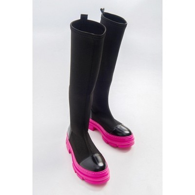 Bella Black & Fuchsia Scuba Boot (Women) | Prologue Shoes