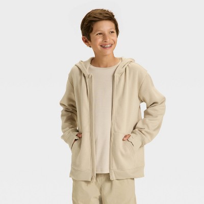 Boys' Active Comfort Fleece Full Zip Sweatshirt - All In Motion™