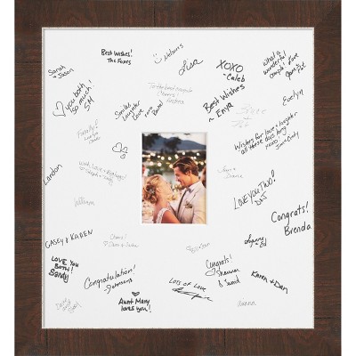 Wildwood Picture Frame, Photo Frame Wedding Guest Book Alternative, Autograph Picture Mat for Signature Board, Weddings Graduations or Retirement