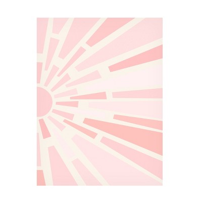 Canvas Wall Art - Tom Quartermaine 'Set of 2 Boho Pink Sun Split Prints 2' Wall Art for Living Room, Bedroom, or Office Décor by Trademark Fine Art -