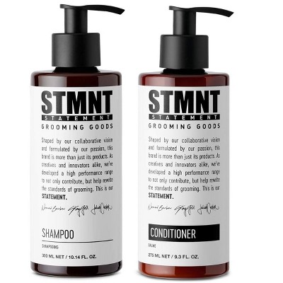 STMNT Shampoo & Conditioner DUO SET | Softens Hair | Restores Shine | Moisturizing Formula w/Activated Charcoal & Menthol | All Hair Types - (10 oz)