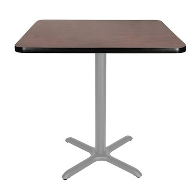 Hampden Furnishings 36" Bennet Collection Square with X Base Dining Table Gray/Mahogany