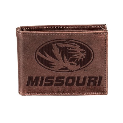 Evergreen NCAA Missouri Tigers Brown Leather Bifold Wallet Officially Licensed with Gift Box