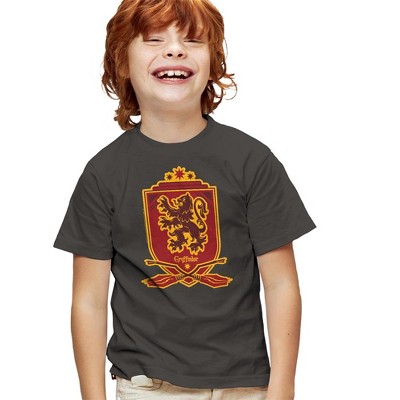 Boys' Harry Potter Gryffindor Broomstick Badger Logo T-Shirt