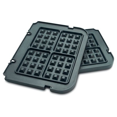 Cuisinart Griddler Waffle Plates - Black - GR-WAFP: Cast Aluminum Nonstick Grill & Griddle Accessories, Removable Plates