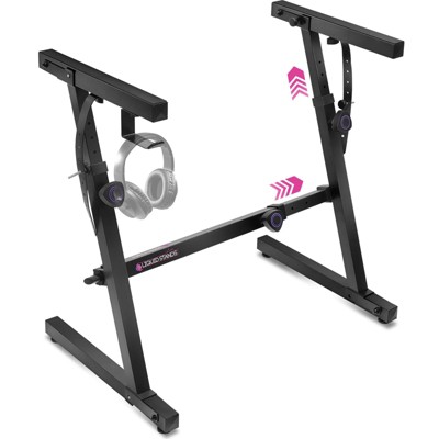 Liquid Stands Foldable Piano Keyboard Stand - 49-88 Key Z Style Adjustable Piano Stand - Portable Heavy Duty Stand - Musical Keyboard Stand