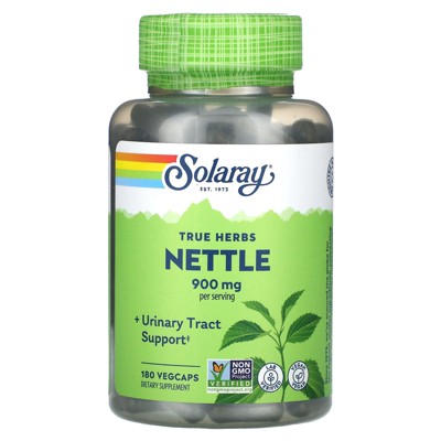 Solaray True Herbs, Nettle, 180 VegCaps (450 mg per Capsule)