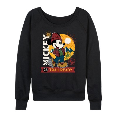 Women's - Disney - Trail Ready Lightweight French Terry Wide Neck Long Sleeve Graphic Shirt