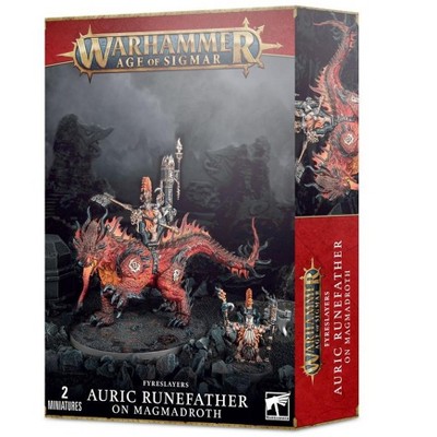 Auric Runefather On Magmadroth Fyreslayers Warhammer Age Of Sigmar