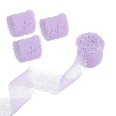 Unique Bargains Gift Wrapping Wedding Decorative Soft Chiffon Ribbon 4 Rolls