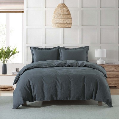 Egyptian Linens Pre-washed Belgian Flax Linen Cotton Duvet Cover Set