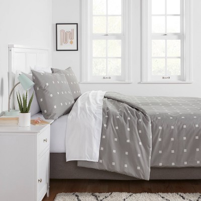 Cotton Blend Sateen Duvet Cover and Sham Set - Room Essentials™