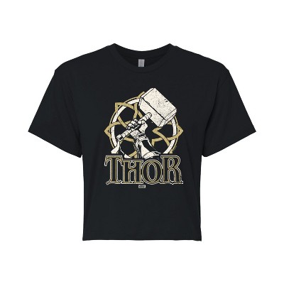 Women's - Marvel - Thor Norse Cropped Graphic T-Shirt