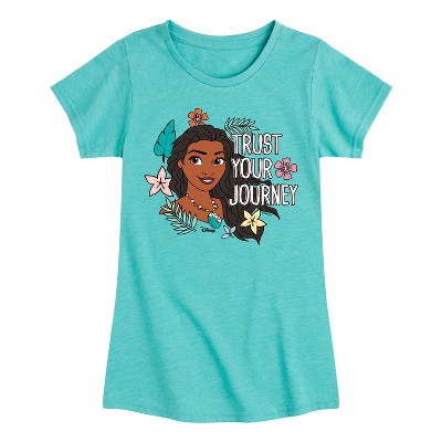 Girls' - Disney Princess - Moana Trust Your Journey Fitted Short Sleeve Graphic T-Shirt