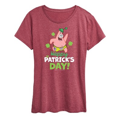Women's - SpongeBob Squarepants - Happy St Patricks Day Short Sleeve Graphic T-Shirt