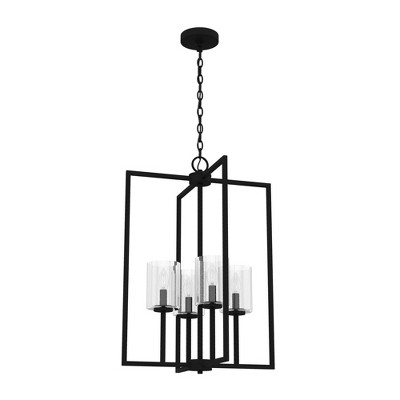 Hunter Fans 19" Kerrison Ceiling Light Natural Iron Finish - 4 Bulb Pendant for Indoor Spaces